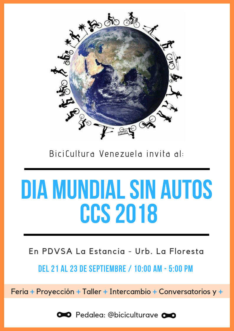 22 De Septiembre – Día Mundial Sin Autos CCS 2018 / Comisión Europea